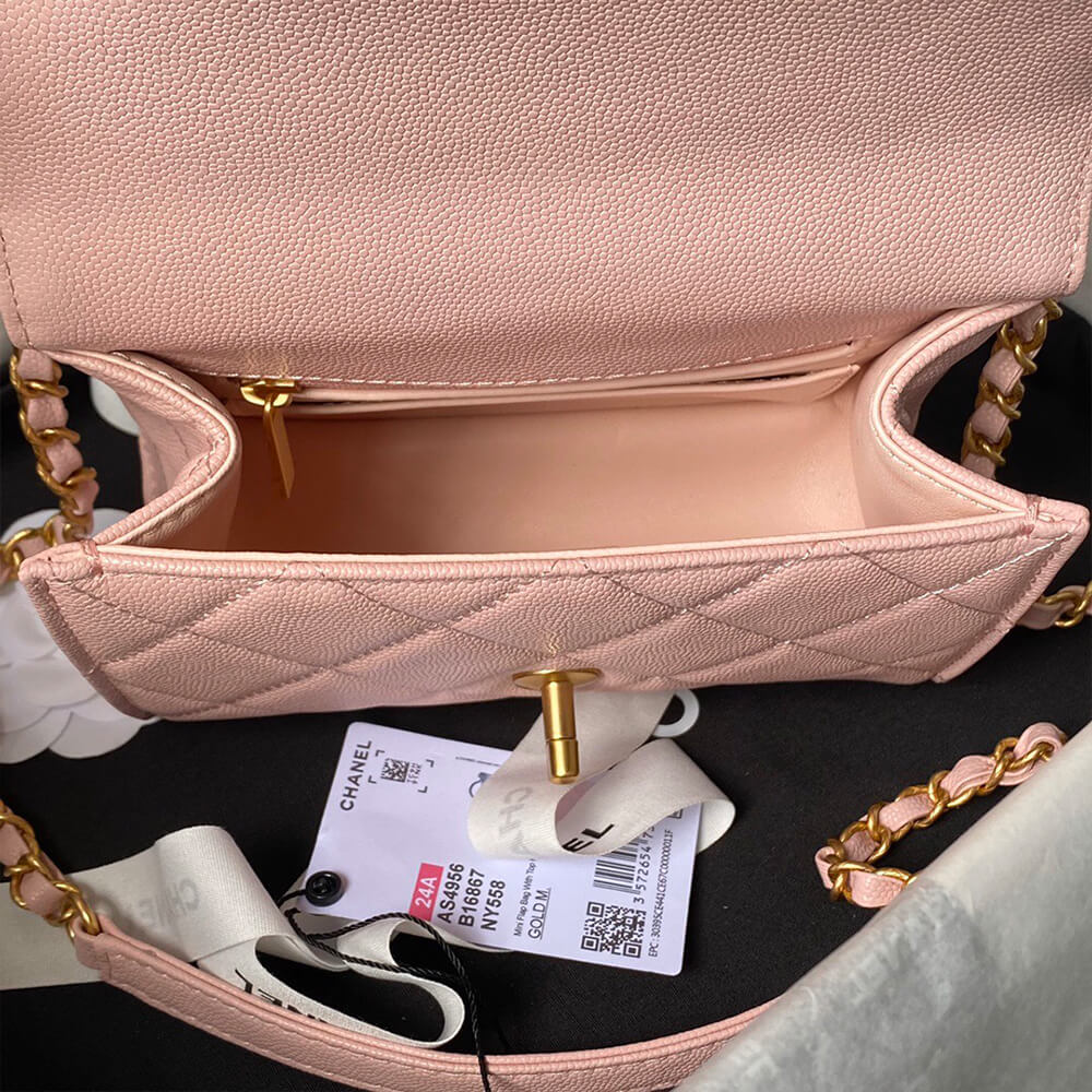 MINI FLAP BAG WITH TOP HANDLE
