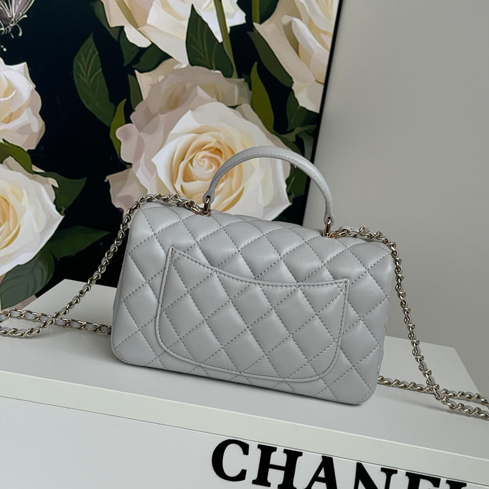 Ch*el mini classic handbag with top handle