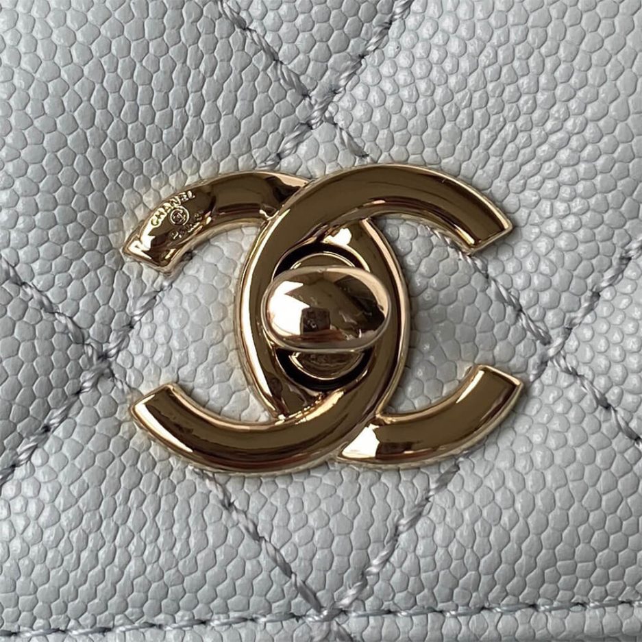 Ch*el coco handle bag small