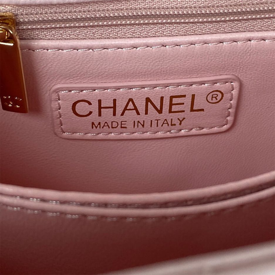 Ch*el coco handle bag small