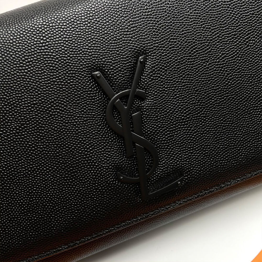 KATE MEDIUM CHAIN BAG IN GRAIN DE POUDRE EMBOSSED LEATHER